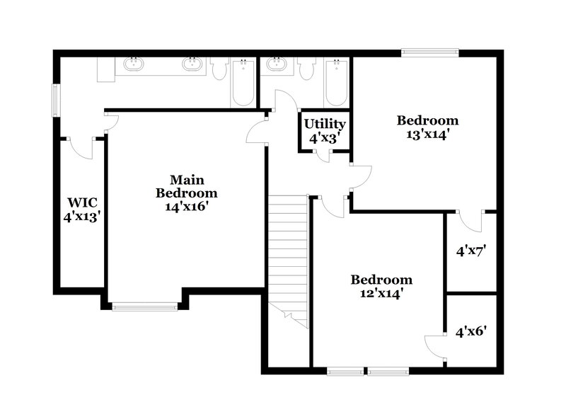 1,710/Mo, 10041 Chariden Dr Cordova, TN 38016 Floor Plan View