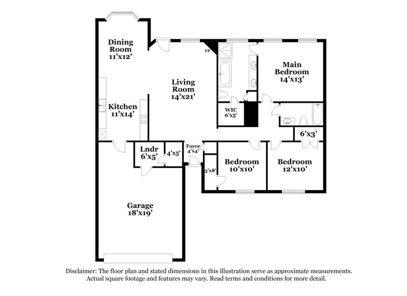 1,585/Mo, 1403 Leery Cove Cordova, TN 38016 Floor Plan View