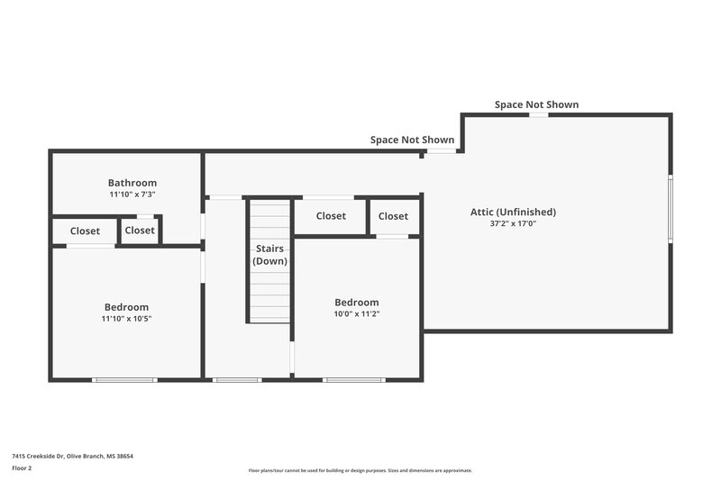 2,390/Mo, 7415 Creekside Dr Olive Branch, MS 38654 Floor Plan View 2