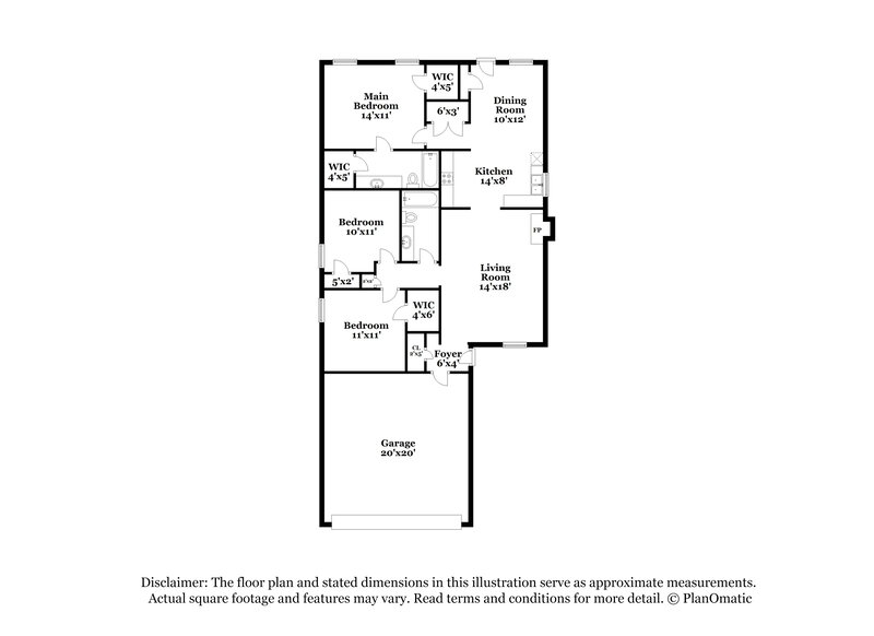 1,715/Mo, 5700 Kayla Dr Southaven, MS 38671 Floor Plan View