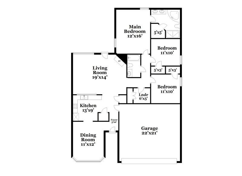 2,440/Mo, 4445 Shadow Ridge Dr Horn Lake, MS 38637 Floor Plan View