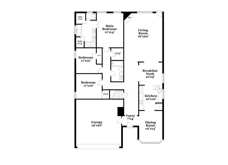 1,920/Mo, 12794 Fox Hunter Drive Olive Branch, MS 38654 Floor Plan View