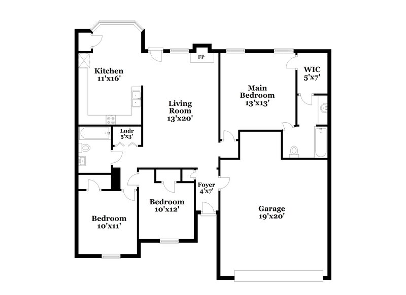 1,585/Mo, 6848 Stevenwoods Ave Memphis, TN 38141 Floor Plan View