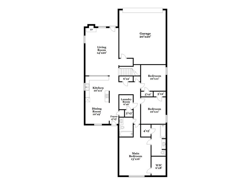 1,995/Mo, 5916 Savannah Pkwy Southaven, MS 38672 Floor Plan View