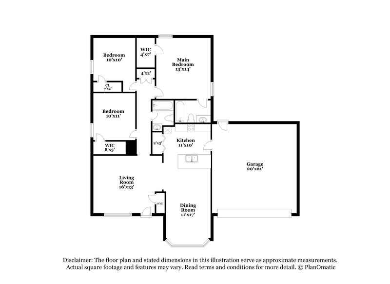 1,705/Mo, 10203 Farley Dr S Olive Branch, MS 38654 Floor Plan View