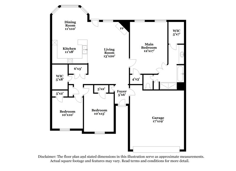 1,855/Mo, 6987 Country Walk Dr Cordova, TN 38018 Floor Plan View