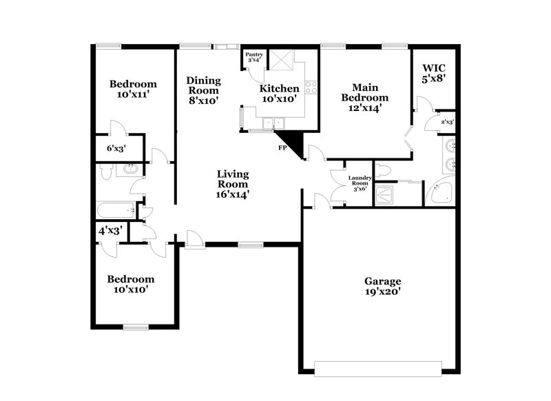 1,575/Mo, 10234 Old Well Terrace Cordova, TN 38016 Floor Plan View