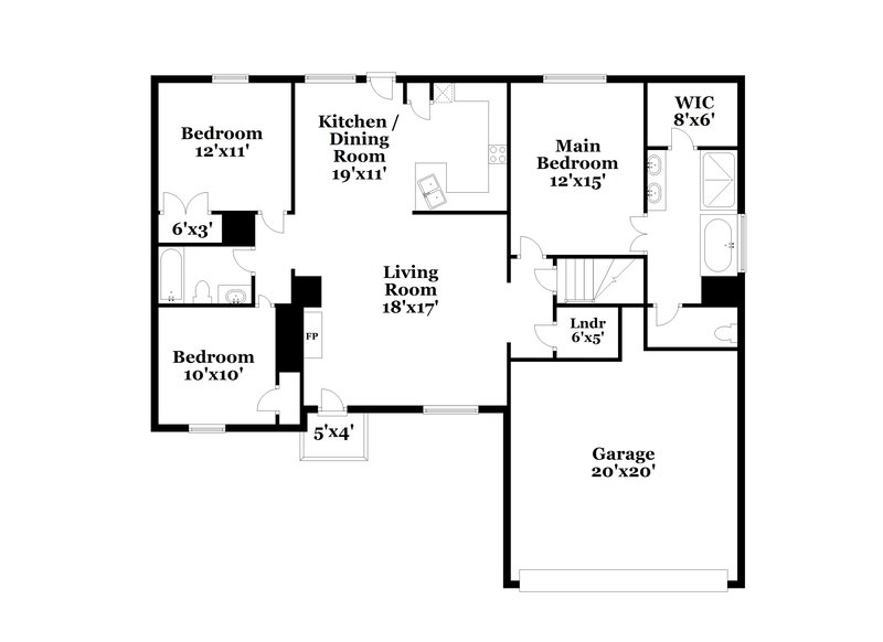 1,815/Mo, 3099 Greenhouse Dr Southaven, MS 38672 Floor Plan View