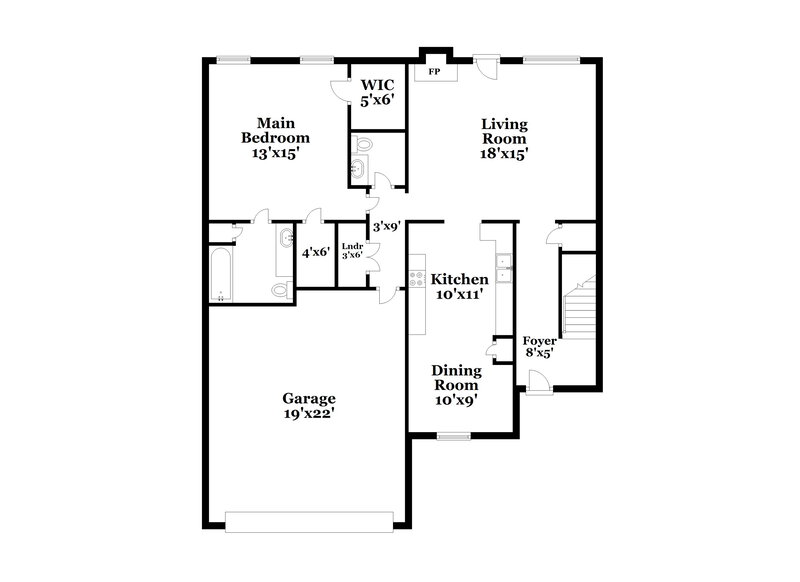 1,895/Mo, 8056 Sandywood Ln Bartlett, TN 38133 Floor Plan View