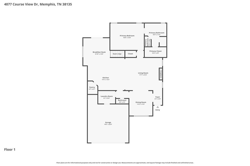2,345/Mo, 4077 Course View Dr Bartlett, TN 38135 Floor Plan View