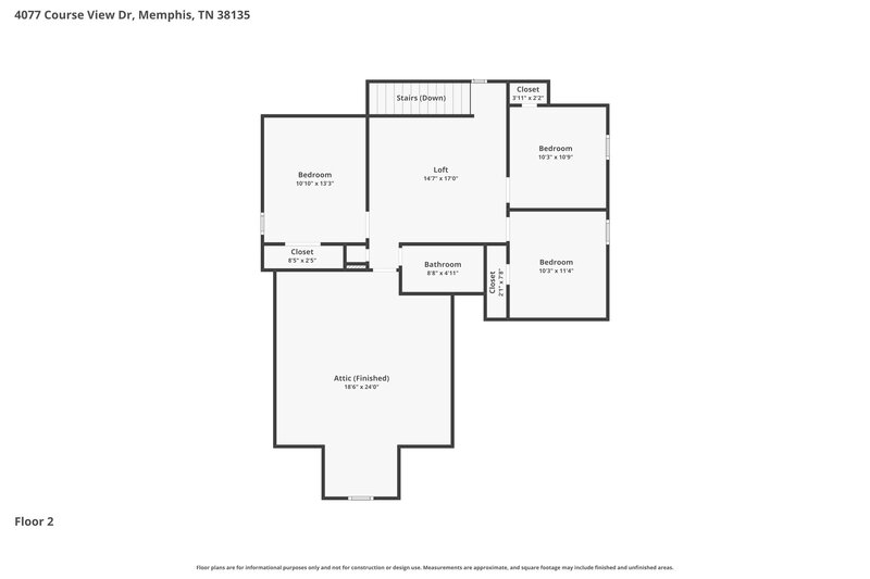 2,345/Mo, 4077 Course View Dr Bartlett, TN 38135 Floor Plan View 2
