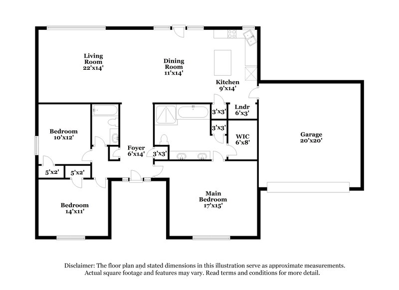 2,045/Mo, 2861 McVay Trail Dr Memphis, TN 38119 Floor Plan View