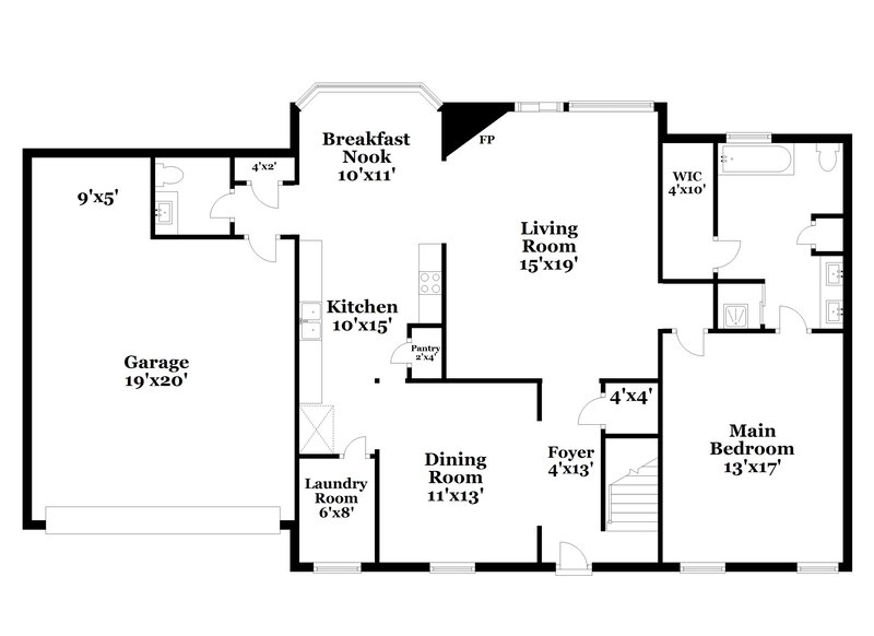 2,350/Mo, 8262 Red Creek Dr Cordova, TN 38016 Floor Plan View