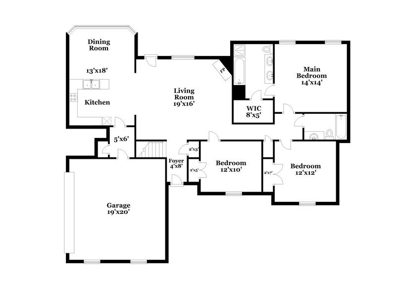 2,070/Mo, 8052 Mary Payton Dr Southaven, MS 38671 Floor Plan View