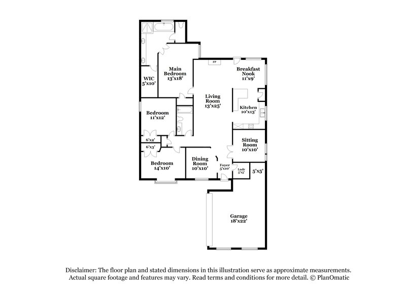 1,920/Mo, 7356 Lauren Ln Olive Branch, MS 38654 Floor Plan View
