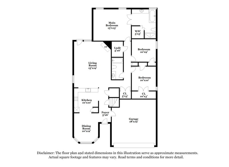1,795/Mo, 7792 Allen Ridge Ln Olive Branch, MS 38654 Floor Plan View