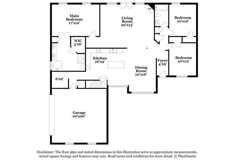 2,090/Mo, 2201 Cresent Ln Southaven, MS 38672 Floor Plan View