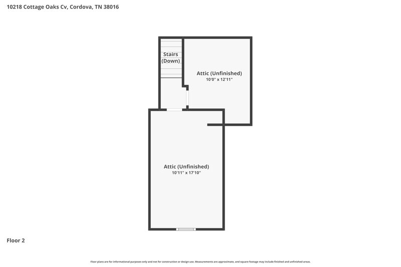 1,755/Mo, 10218 Cottage Oaks Cove Memphis, TN 38016 Floor Plan View 2