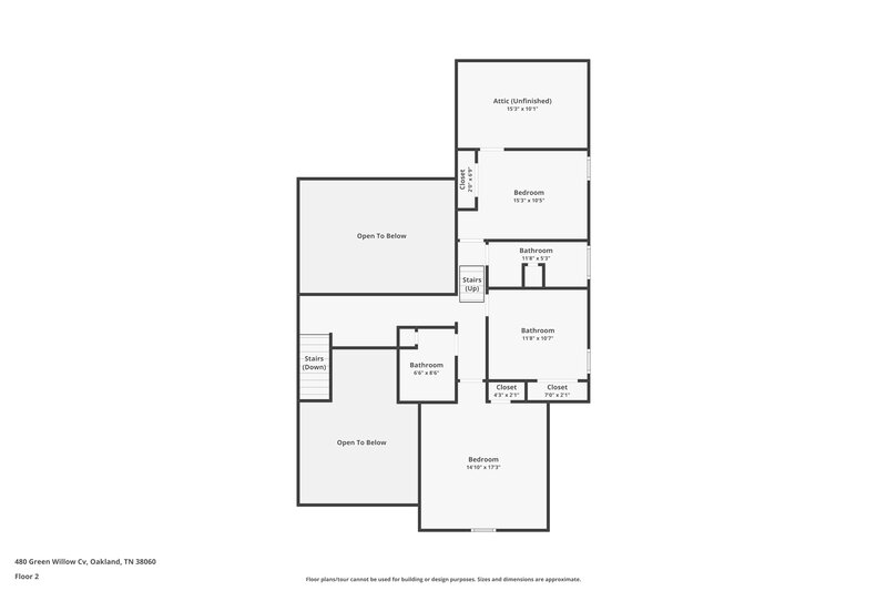 3,300/Mo, 480 Green Willow Cove Oakland, TN 38060 Floor Plan View 2