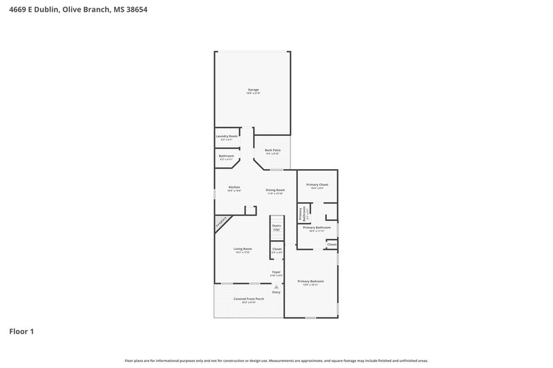 2,210/Mo, 4669 E Dublin Olive Branch, MS 38654 Floor Plan View