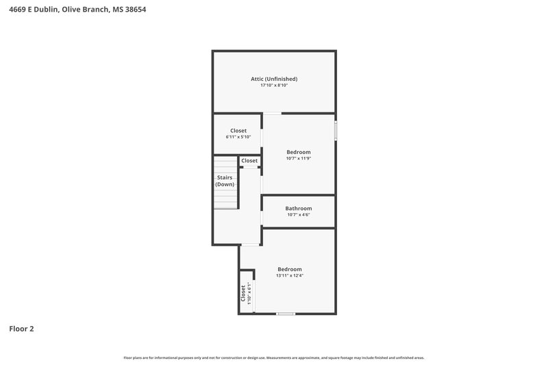 2,210/Mo, 4669 E Dublin Olive Branch, MS 38654 Floor Plan View 2
