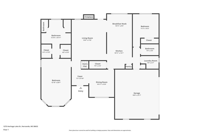 2,610/Mo, 1275 Heritage Lake Dr Hernando, MS 38632 Floor Plan View