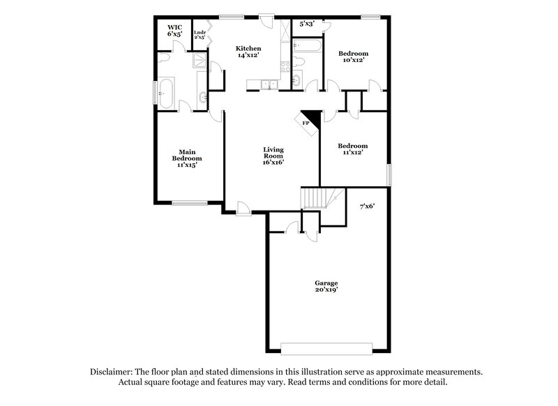 1,890/Mo, 8450 Clubview Dr Olive Branch, MS 38654 Floor Plan View