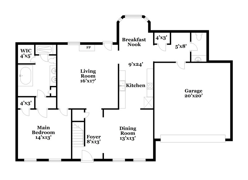 1,770/Mo, 7241 Greenbrook Pkwy Southaven, MS 38671 Floor Plan View 2