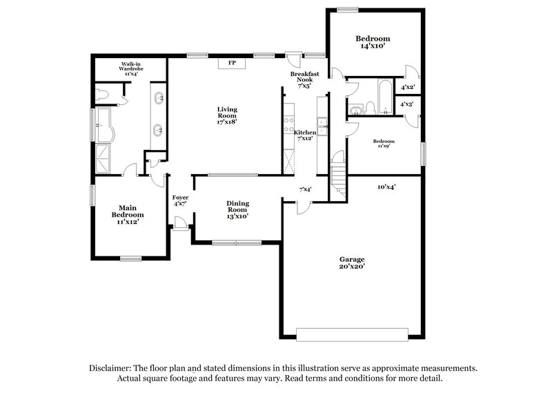 2,640/Mo, 215 Mack Edwards Dr Oakland, TN 38060 Floor Plan View