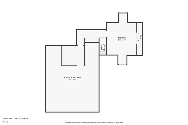2,000/Mo, 2620 Elm Creek Rd Nesbit, MS 38651 Floorplan View 2