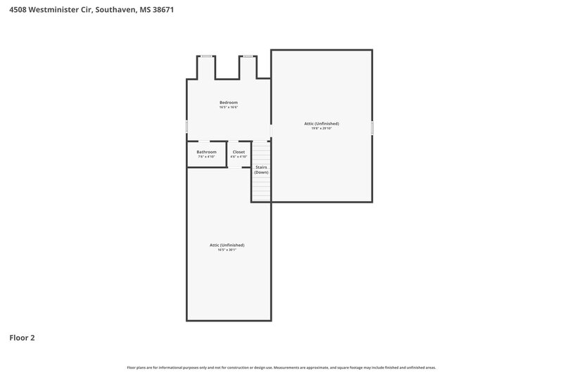 2,120/Mo, 4508 Westminister Cir Southaven, MS 38671 Floor Plan View 2