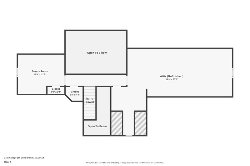 2,025/Mo, 3721 College Bluff Olive Branch, MS 38654 Floor Plan View