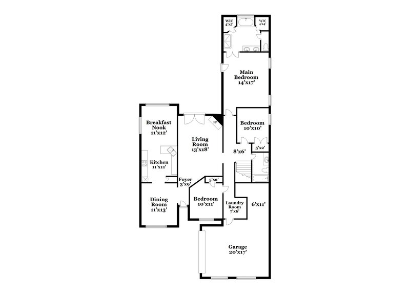 2,045/Mo, 610 Classic Dr N Hernando, MS 38632 Floor Plan View