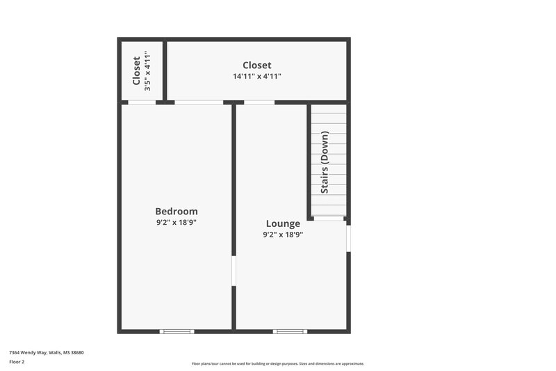 1,750/Mo, 7364 Wendy Way Walls, MS 38680 Floor Plan View 2