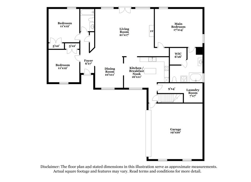 2,095/Mo, 7376 Wendy Way Walls, MS 38680 Floor Plan View