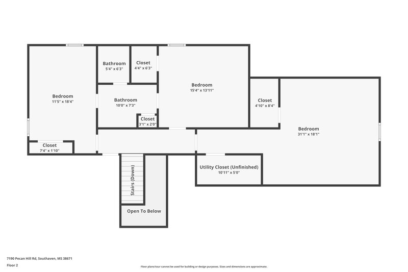 2,210/Mo, 7190 Pecan Hill Rd Southaven, MS 38671 Floor Plan View 2