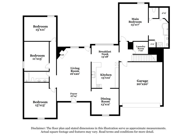 3,320/Mo, 1728 Edgeburg Ln Cordova, TN 38016 Floor Plan View