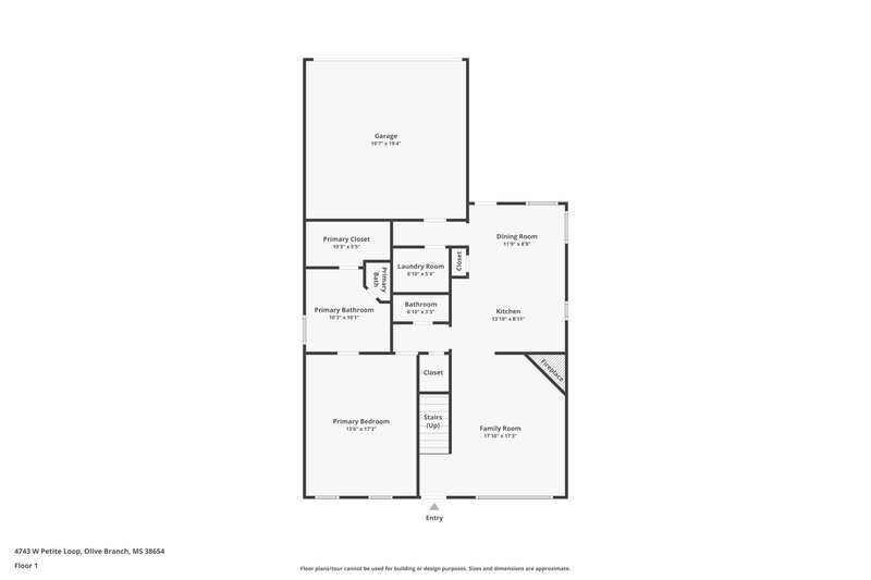 2,190/Mo, 4743 W Petite Loop Olive Branch, MS 38654 Floor Plan View