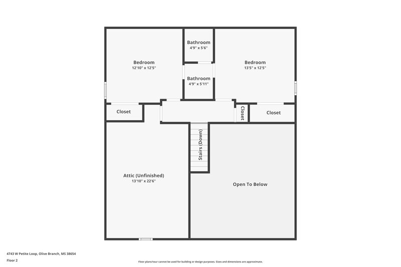 2,190/Mo, 4743 W Petite Loop Olive Branch, MS 38654 Floor Plan View 2
