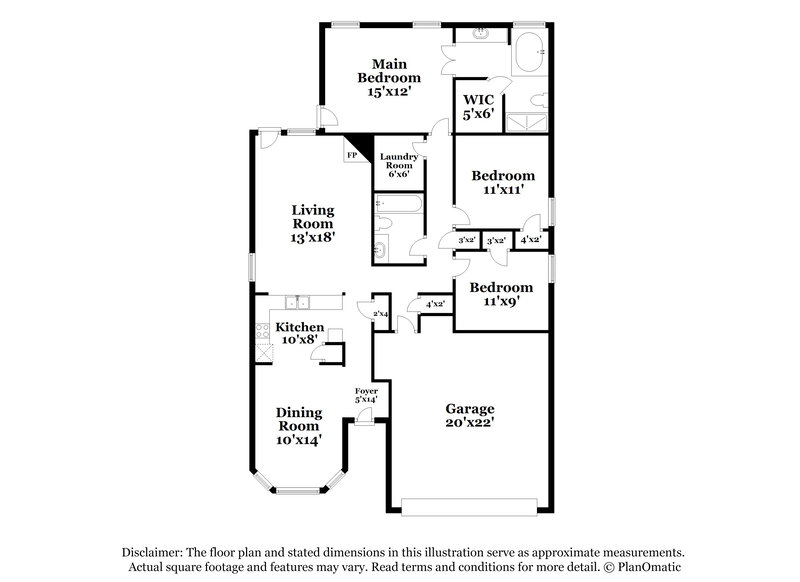 1,660/Mo, 5814 Steffani Dr Southaven, MS 38671 Floor Plan View