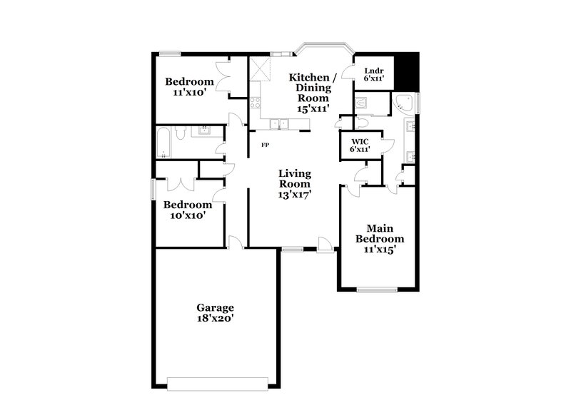 1,840/Mo, 80 Village Dr Oakland, TN 38060 Floor Plan View