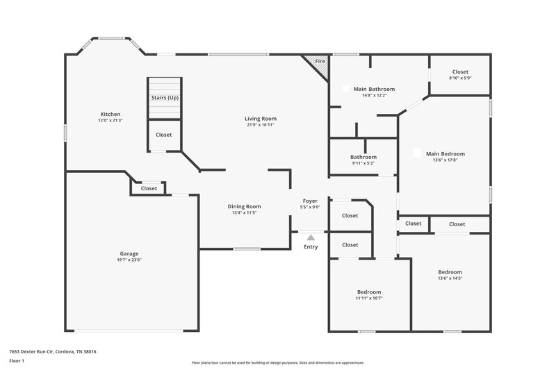 2,565/Mo, 7653 Dexter Run Cir Cordova, TN 38016 Floor Plan View