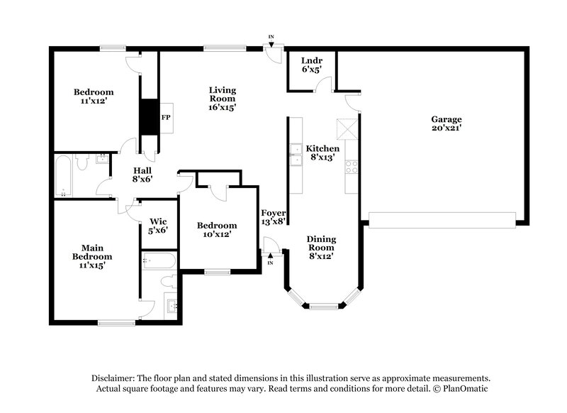 1,860/Mo, 5303 Peppermill Dr Southaven, MS 38671 Floorplan View