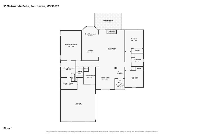 2,365/Mo, 5520 Amanda Belle Southaven, MS 38672 Floor Plan View