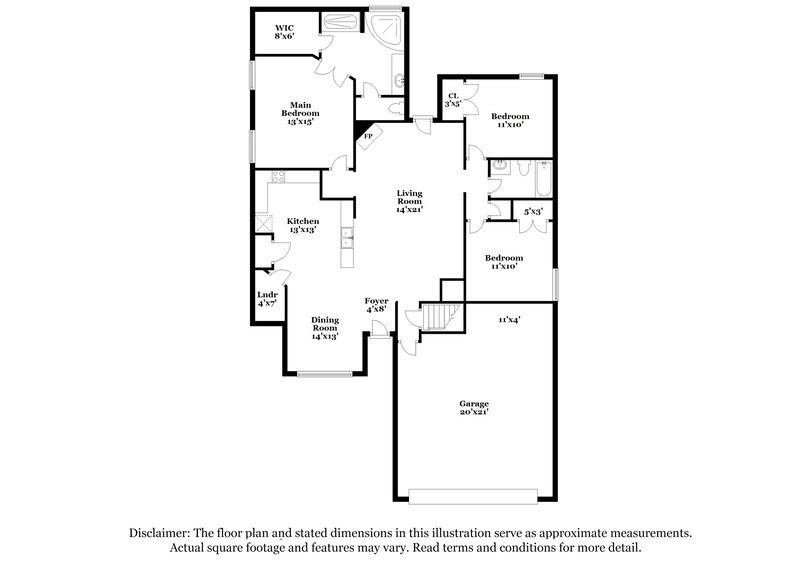 1,910/Mo, 965 Parham Dr Southaven, MS 38671 Floor Plan View