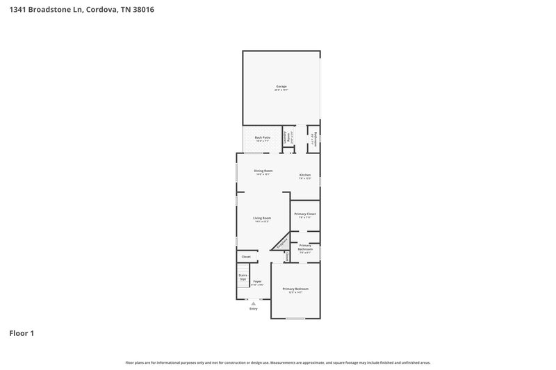 2,220/Mo, 1341 Broadstone Ln Cordova, TN 38016 Floor Plan View