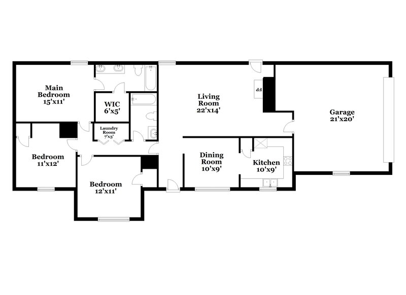 2,360/Mo, 4880 Barkshire Dr Memphis, TN 38141 Floor Plan View