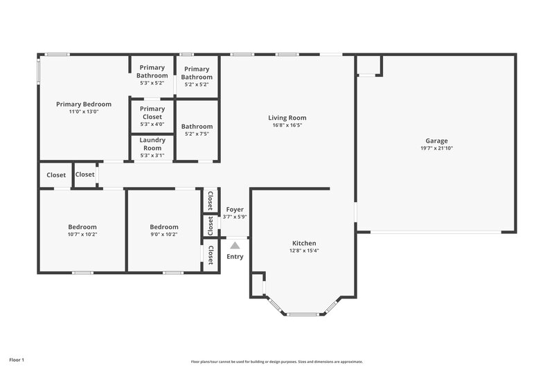 1,650/Mo, 9831 Riggan Dr Olive Branch, MS 38654 Floor Plan View