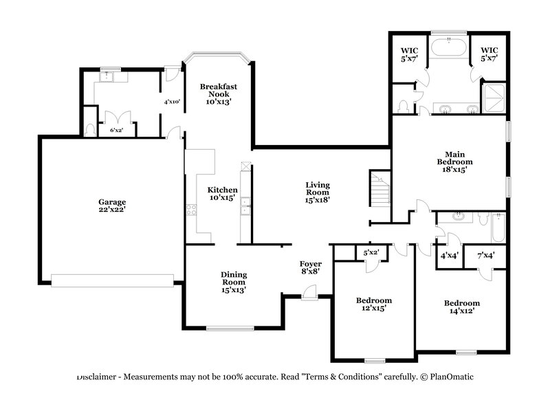 1,900/Mo, 7565 Woody Hollow Cove Memphis, TN 38125 Floor Plan View