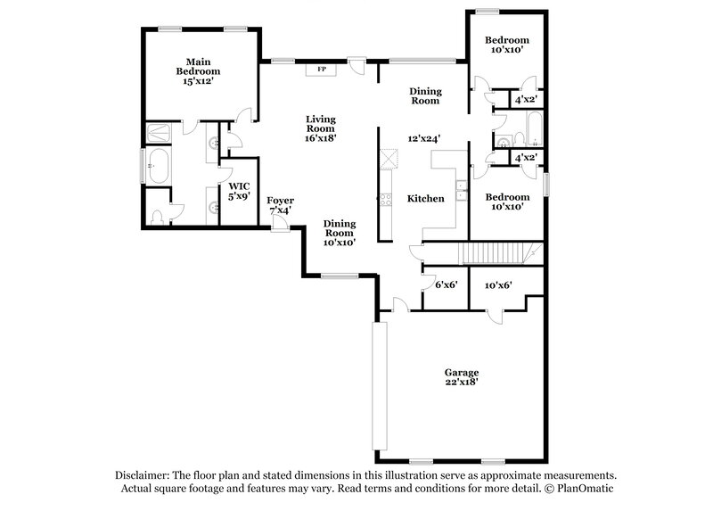 2,195/Mo, 3400 Valley Crest Dr Southaven, MS 38672 Floorplan View 2